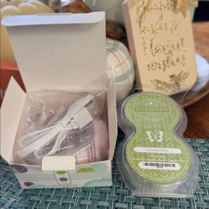Scentsy Mini Fan Diffuser with Amazon Rain pods - New in Box